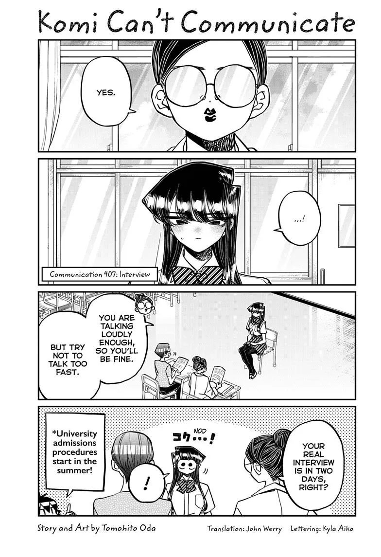 Komi-San Wa Komyushou Desu Mangakakalot X Chapter 407 Page 1