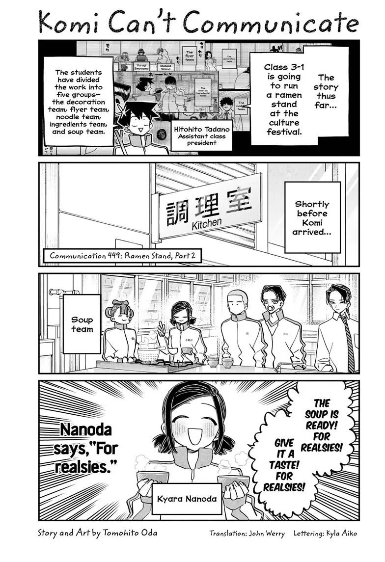 Komi-San Wa Komyushou Desu Mangakakalot X Chapter 449 Page 1