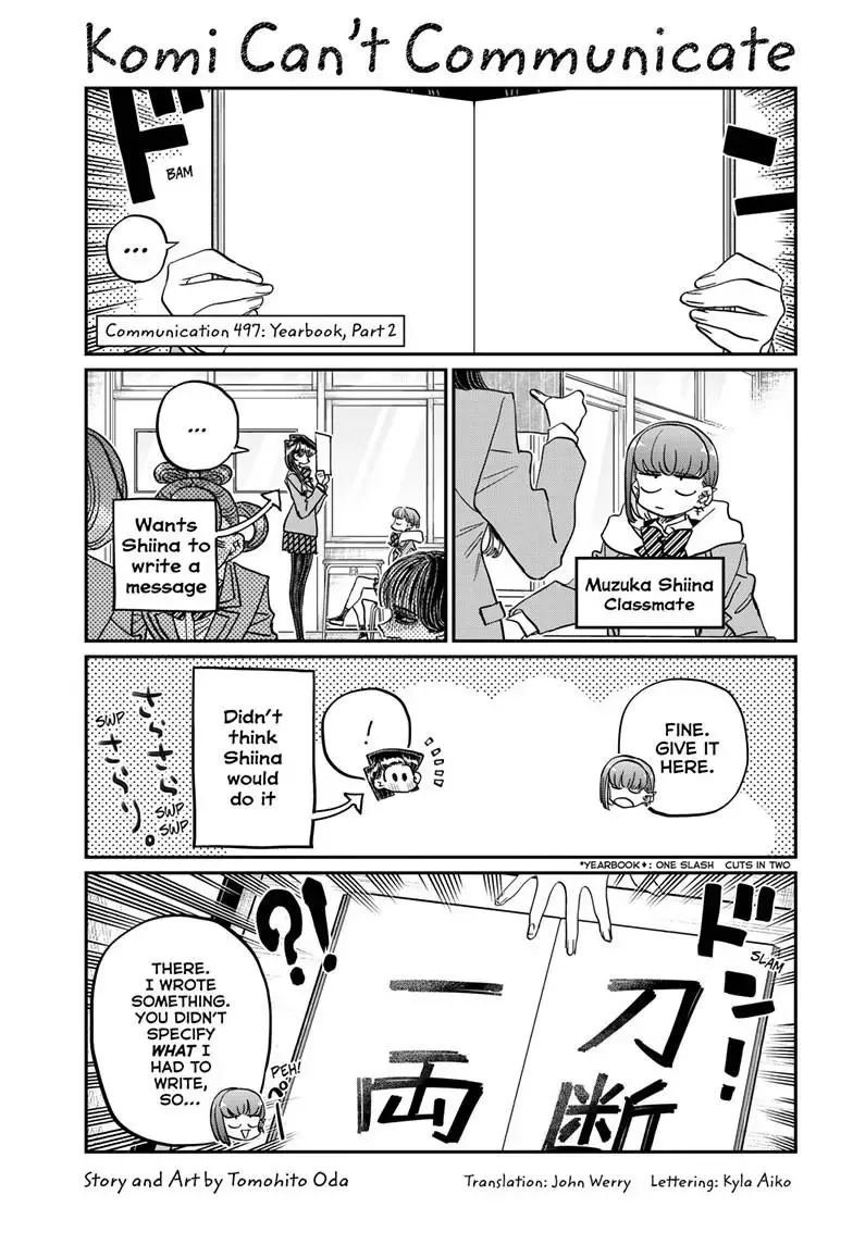 Komi-San Wa Komyushou Desu Mangakakalot X Chapter 497 Page 1