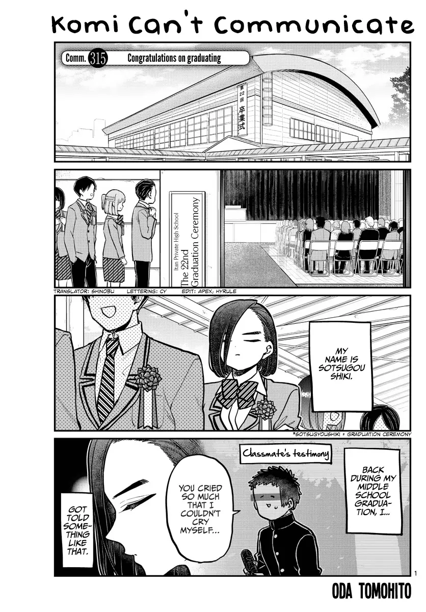 Komi-San Wa Komyushou Desu Mangakakalot X Chapter 315 Page 1